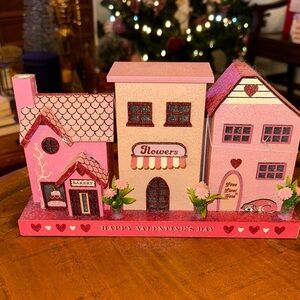 Valentine's Day Pink Decorative Village
